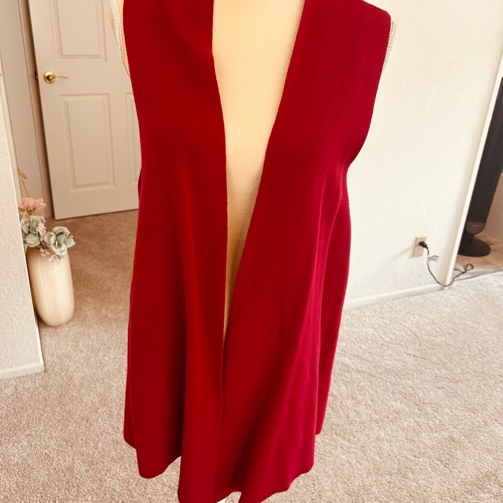 Chico's Vibrant Red Knit Vest